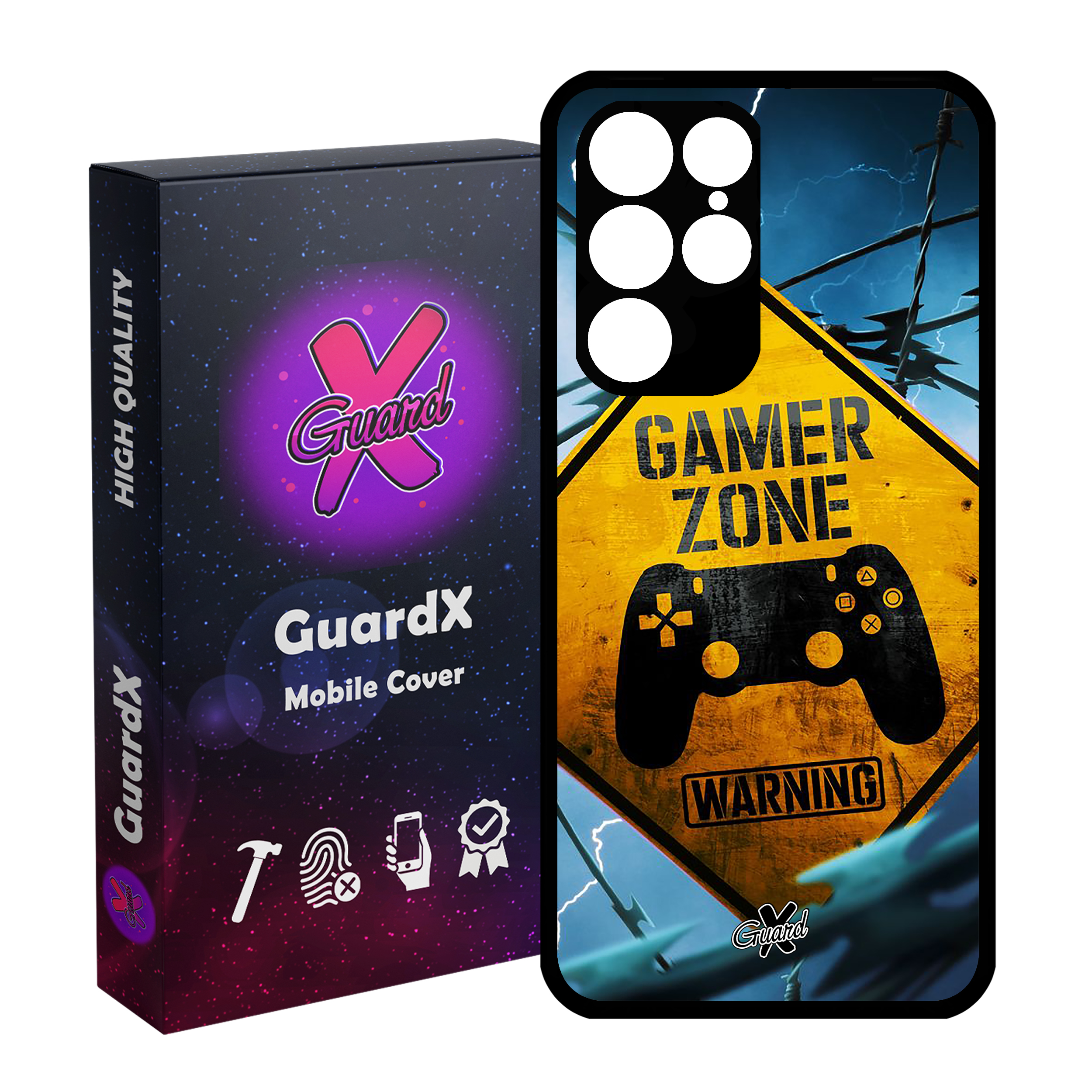 کاور گارد ایکس طرح Gamer مدل Glass10015 مناسب برای گوشی موبایل سامسونگ Galaxy S22 Ultra