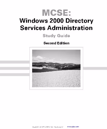 خرید و دانلود نسخه کامل کتاب Msce 70-217 Windows 2000 Directory Services Administration Mcse Study Guide