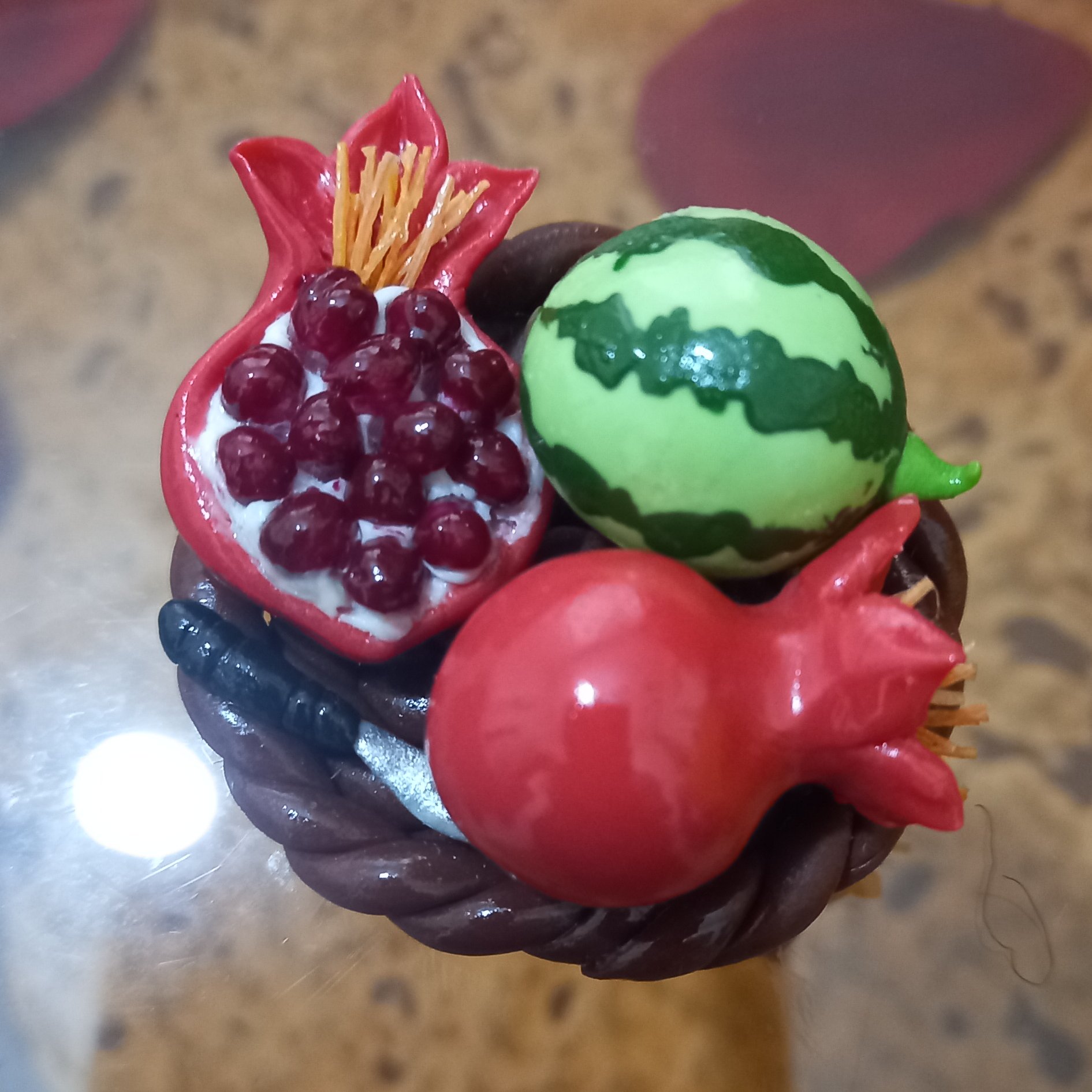 مگنت دستساز خمیر ایتالیایی ، انار ،هندوانه