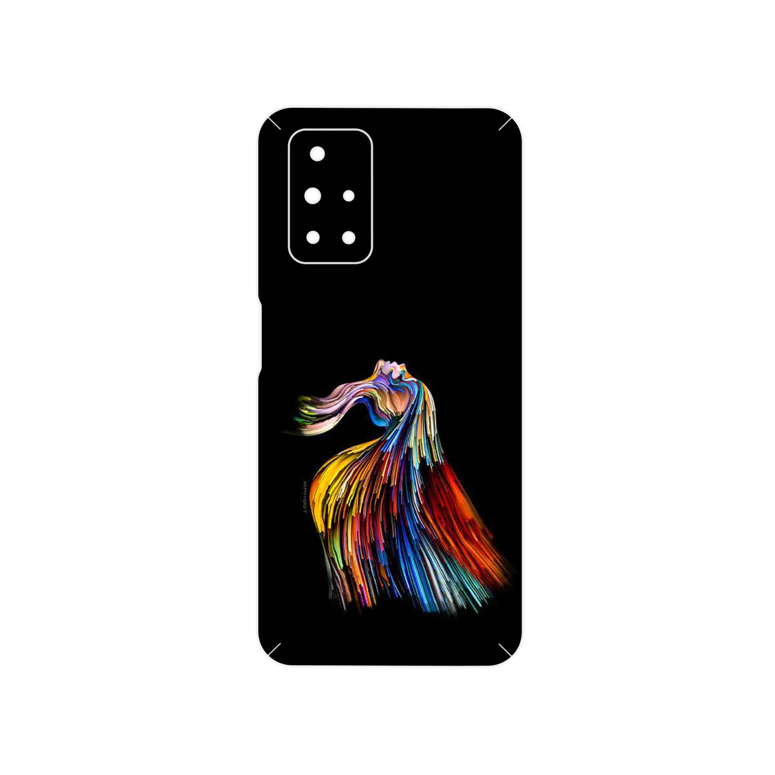 برچسب پوششی ماهوت مدل Rainbow Hair Digital Art مناسب برای گوشی موبایل شیائومی Redmi 10 Prime