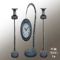 ست ساعت و شمعدان آرتمیس کد 1010 و 1015 Gray خاکستری