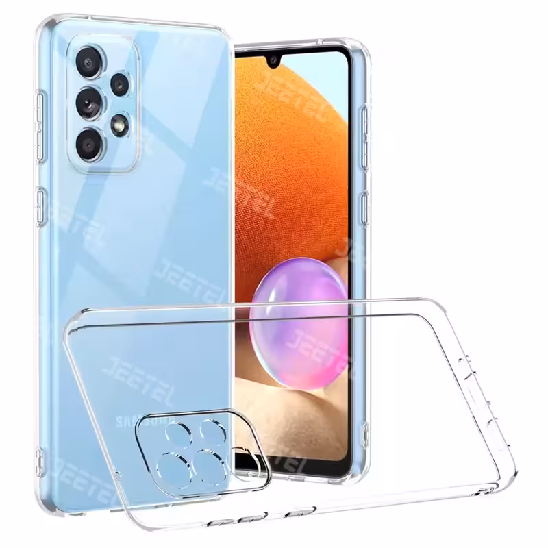 قاب گوشی Samsung Galaxy A32 4G مدل تمام ژله ای محافظ لنزدار