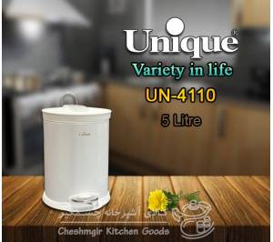 سطل پدالی گرد 4.8 لیتری نقره ای لیمون کد 42809