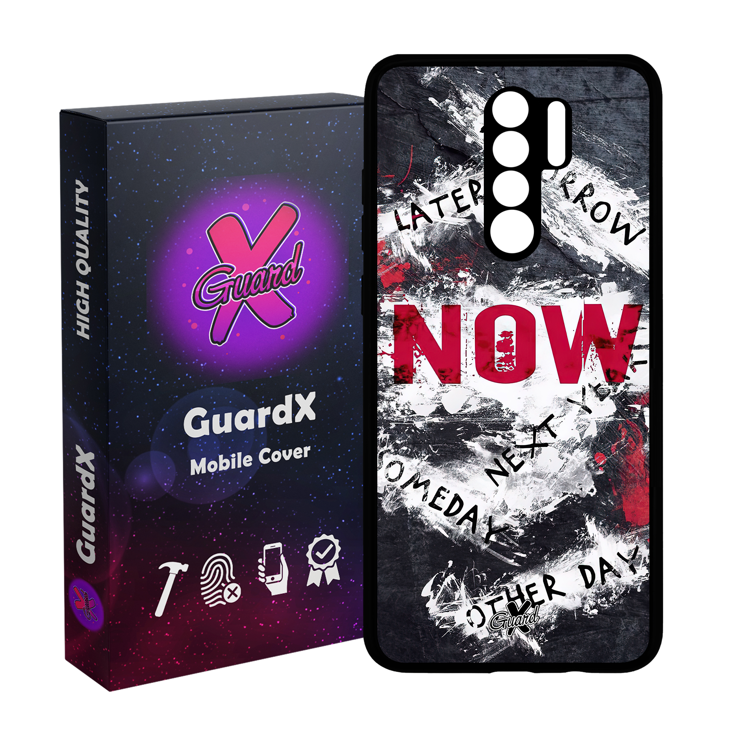 کاور گارد ایکس طرح متن مدل Glass10484 مناسب برای گوشی موبایل شیائومی Redmi 9/Redmi 9 Prime/Poco M2