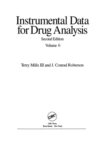 خرید و دانلود نسخه کامل کتاب Instrumental Data for Drug Analysis