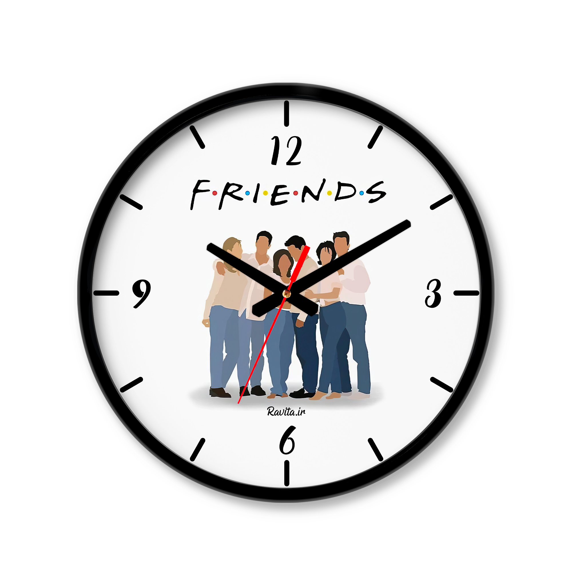 ساعت دیواری کوچک راویتا طرح فرندز کد 3611