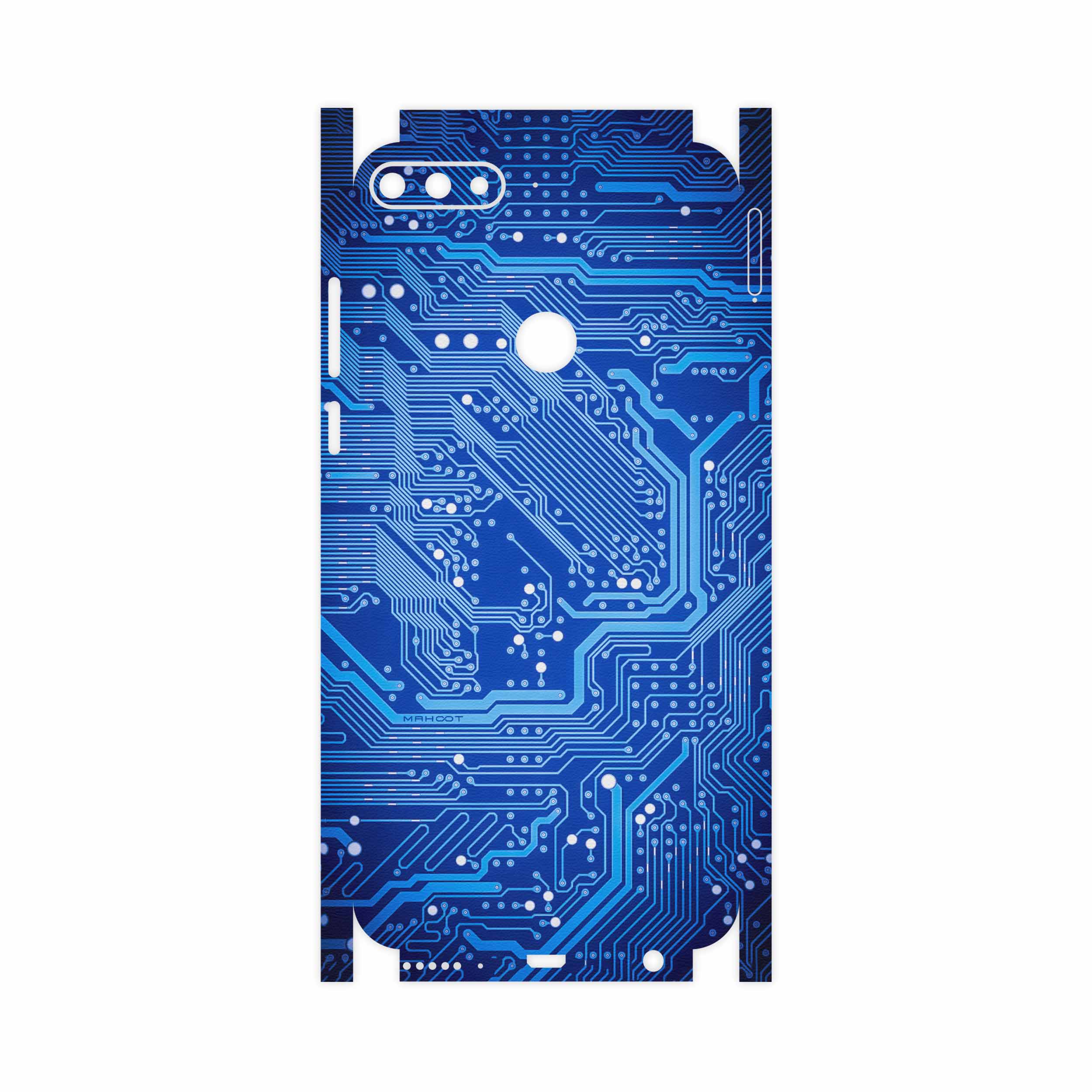 برچسب پوششی ماهوت مدل Blue Printed Circuit Board-FullSkin مناسب برای گوشی موبایل هوآوی Y7 Prime 2018