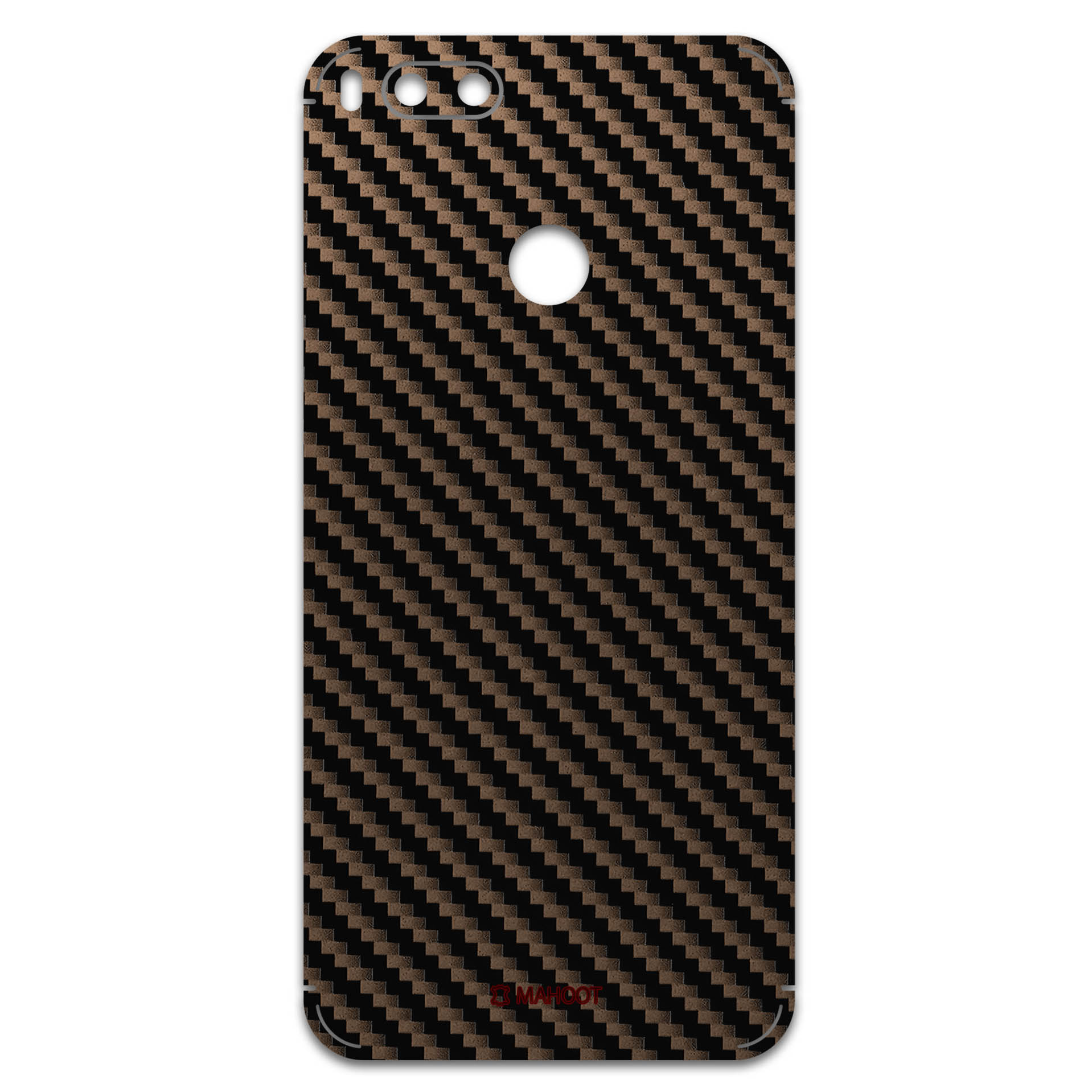 برچسب پوششی ماهوت مدل Glossy-Brown-Fiber مناسب برای گوشی موبایل شیائومی Mi A1