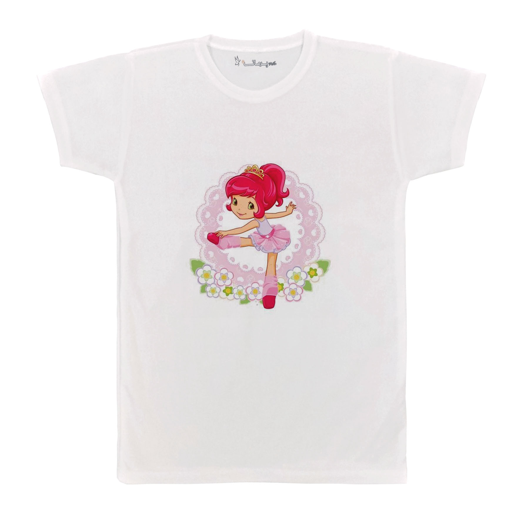 تی شرت بچگانه پرمانه طرح دختر توت فرنگی کد pmt.265