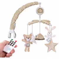 آویز تخت موزیکال رزبرن Bear & Kite Rose Born طرح خرس خرگوش