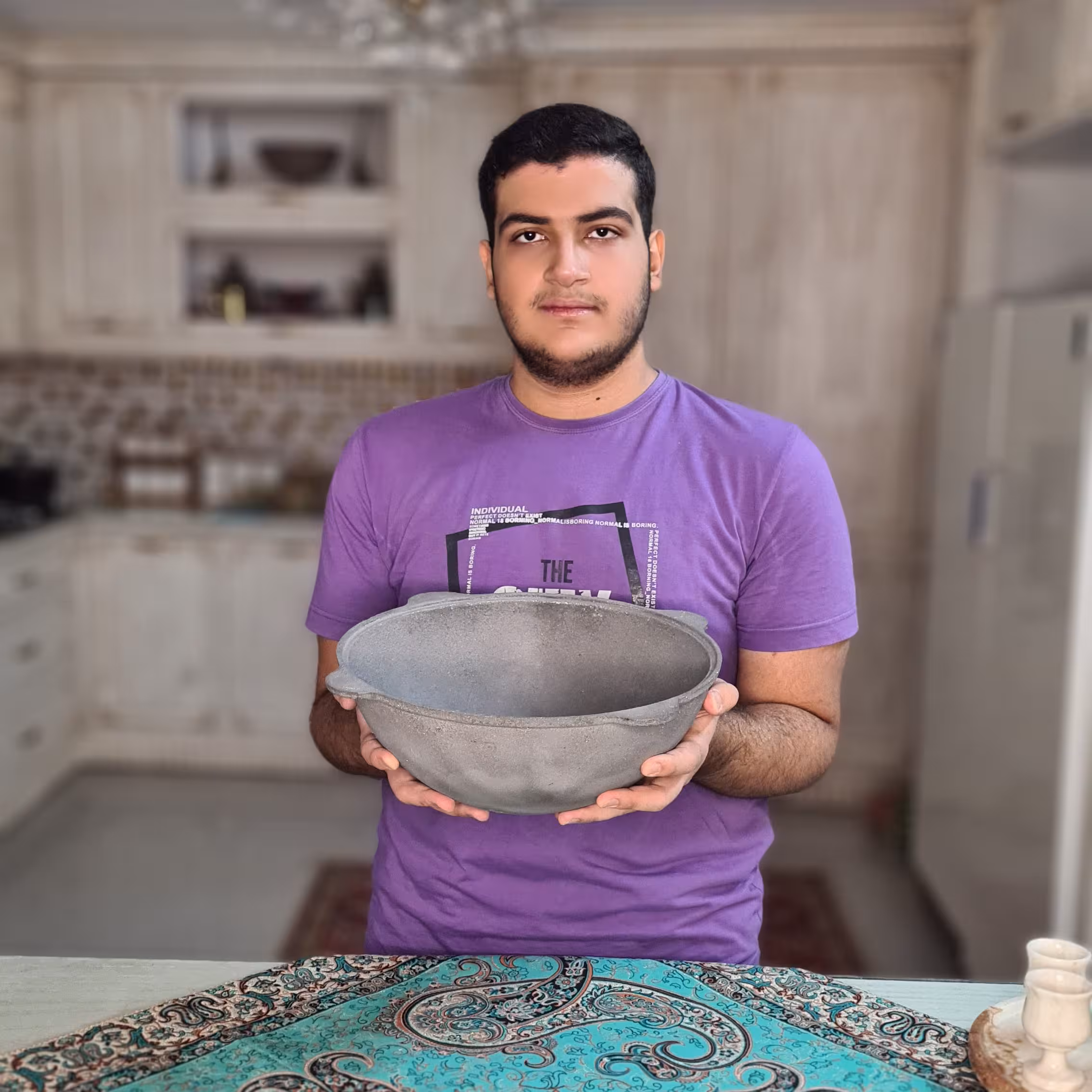 قازن چدنی 8 لیتری(بدون روکش شیمیایی چدن روسی پاتیل غازن قابلمه دیگ چدنی جدید