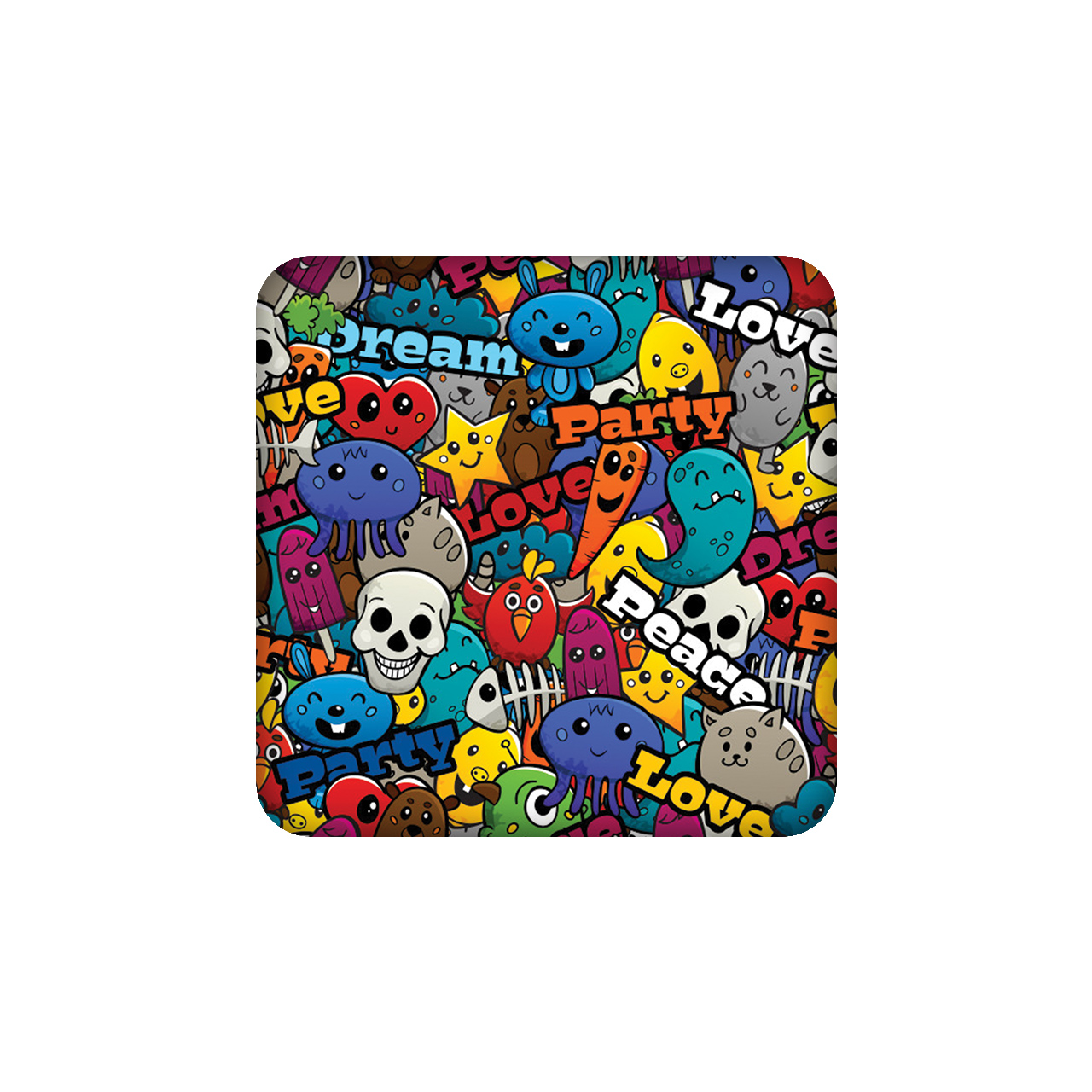 زیرلیوانی طرح گرافیتی کد 378