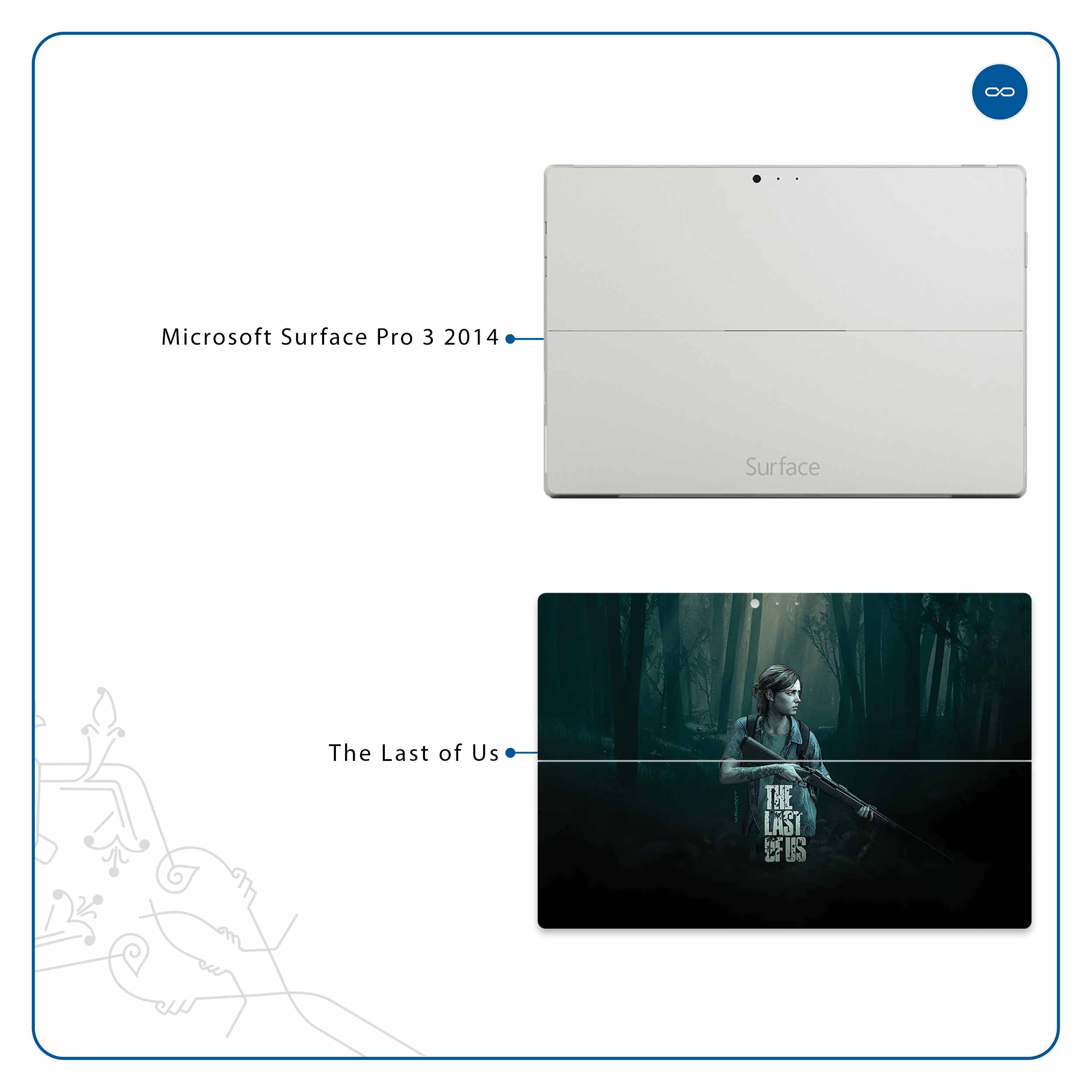 برچسب پوششی ماهوت مدل The Last of Us مناسب برای تبلت مایکروسافت Surface Pro 3 2014