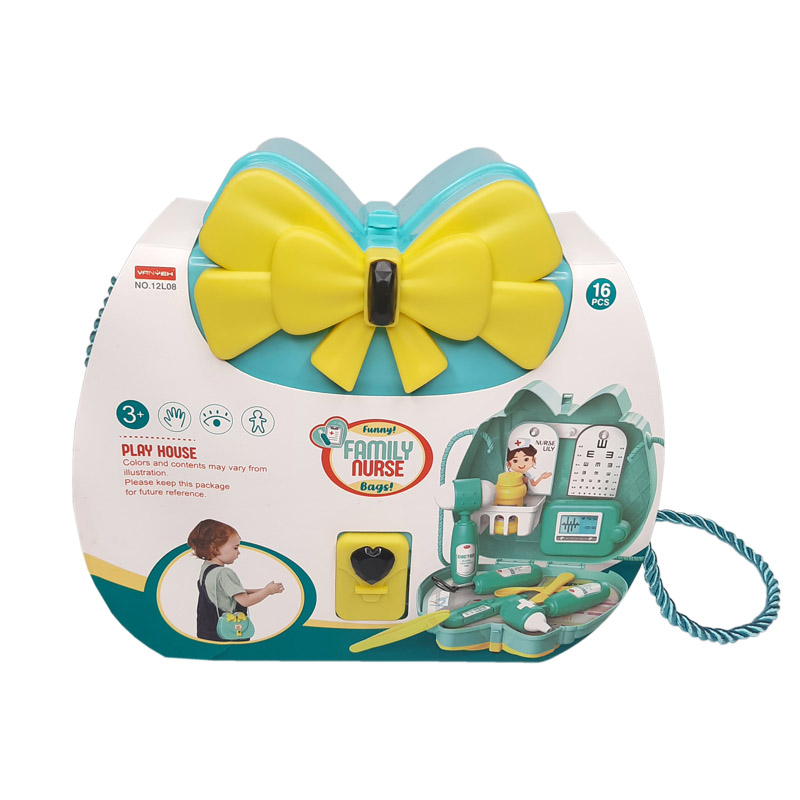 ست اسباب بازی تجهیزات پزشکی مدل کیف پاپیون مجموعه 16 عددی