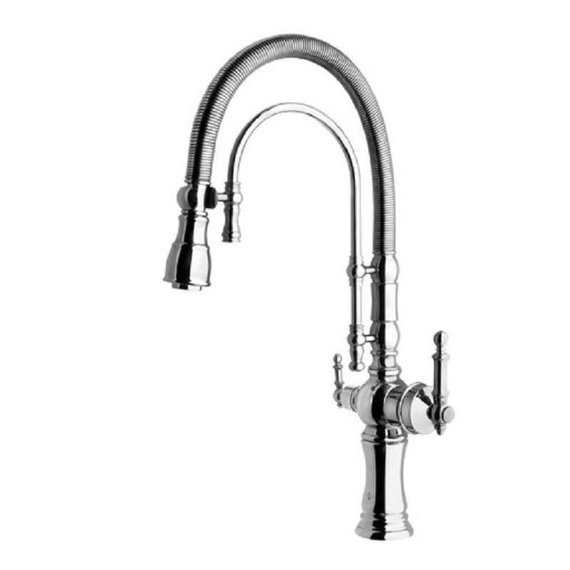 شیر ظرفشویی فنری دو منظوره تصفیه دار کروم و کروم مات(ارسال با تیپاکس و به صورت پس کرایه)