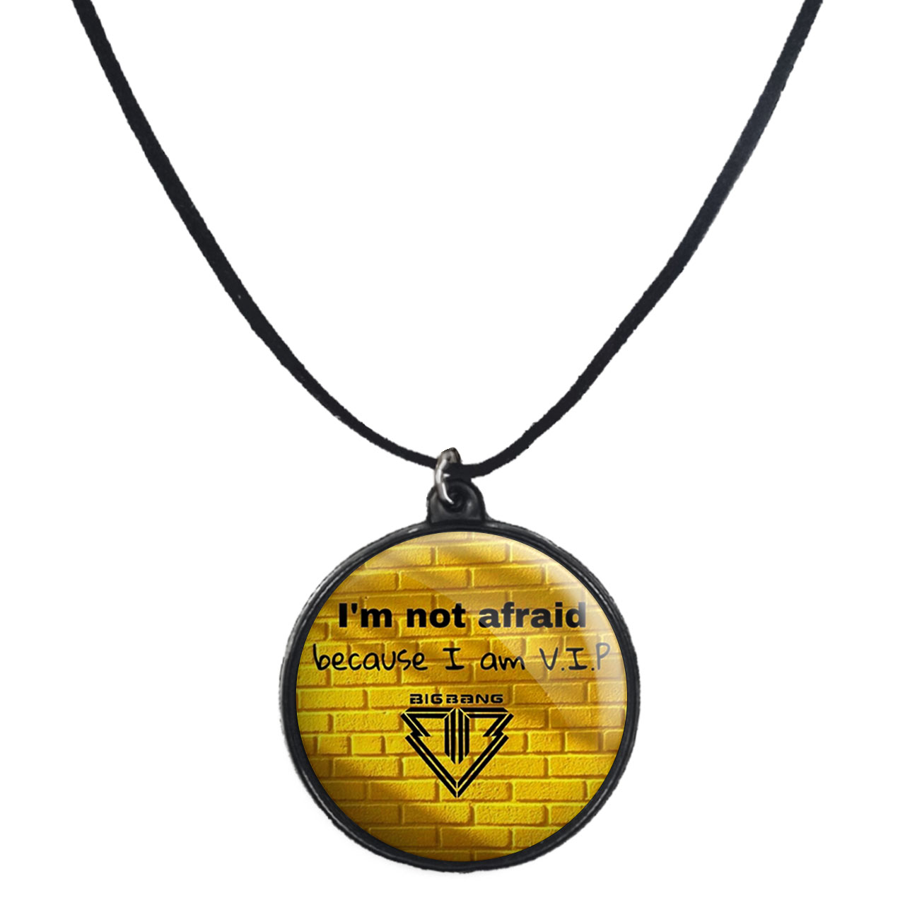 گردنبند پرمانه طرح گروه موسیقی BIG BANG کد pmb.15125 مدل دو طرفه