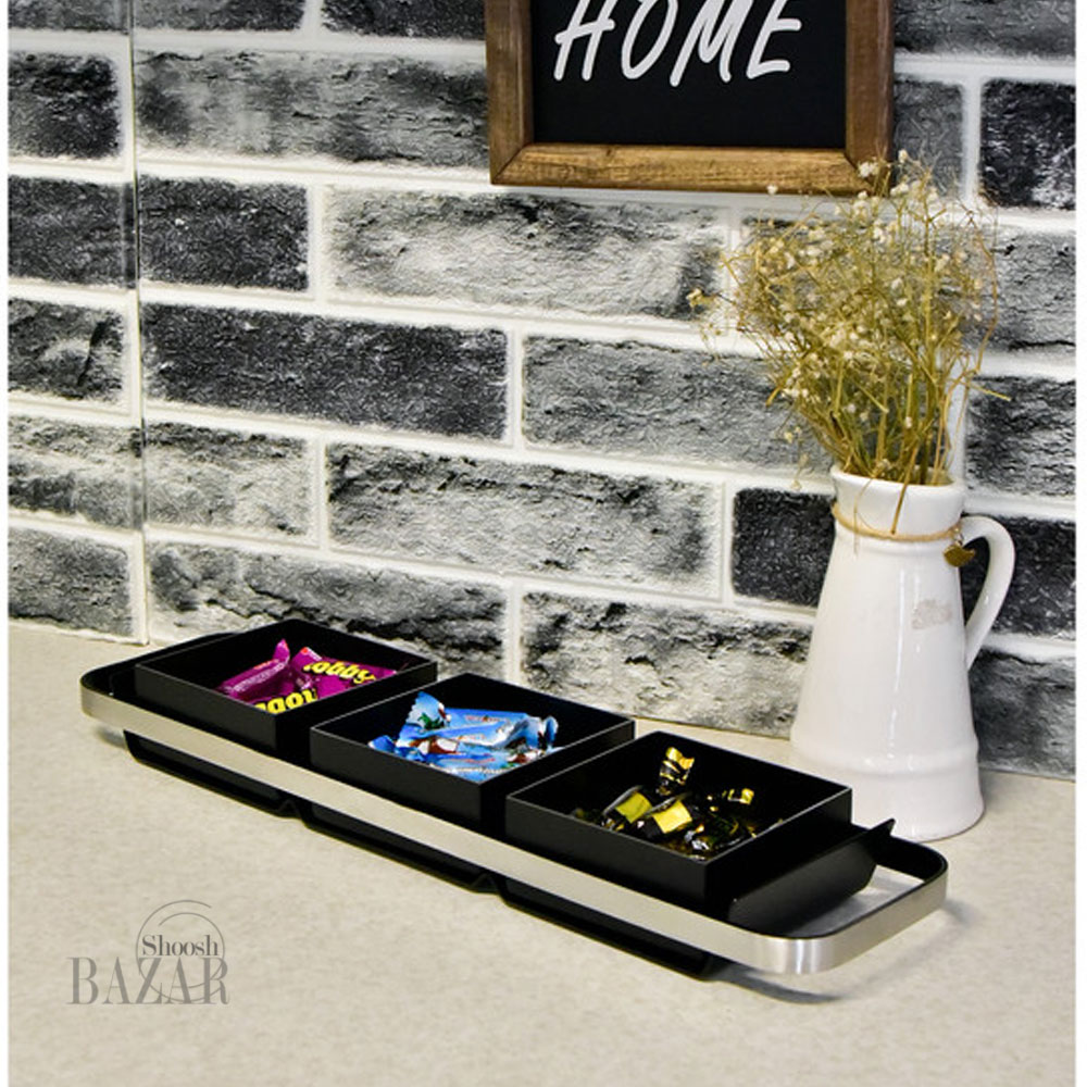 اردوخوری سه خانه استیل بی وی کی مدل پرستیژ کد 442203