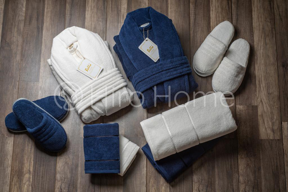 ست دو نفره طرح ماکرو رنگ سرمه ای و کرم