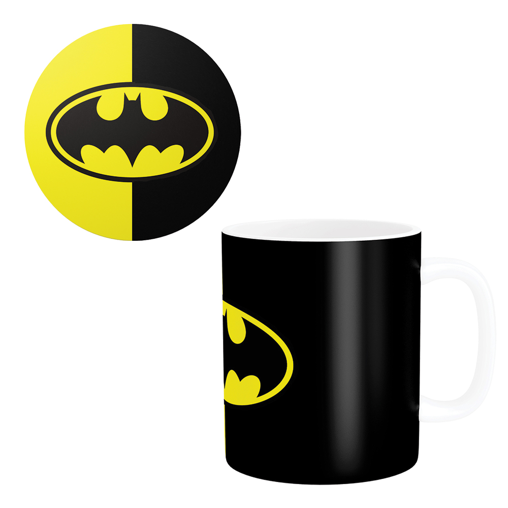 ماگ طرح بتمن کد 98 به همراه زیر لیوانی