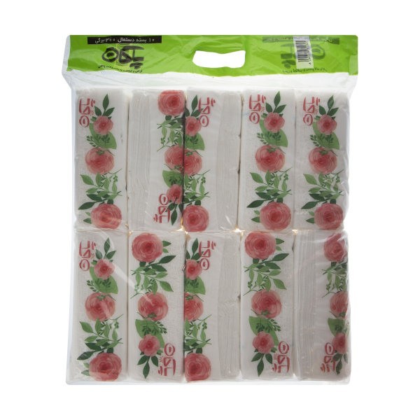 دستمال کاغذی 200 برگ پاکان مدل Flower بسته 10 عددی | فروشگاه اینترنتی تاتا کالا