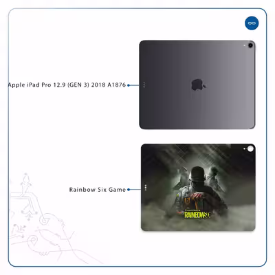 برچسب پوششی ماهوت مدل Rainbow-Six-Game مناسب برای تبلت اپل iPad Pro 12.9 (GEN 3) 2018 A1876