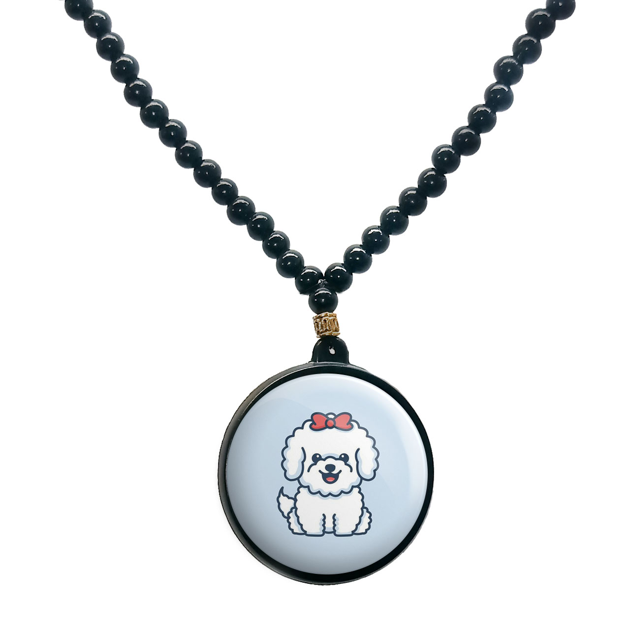 گردنبند پرمانه طرح حیوانات کیوت کد pmd.21409 مدل دو طرفه