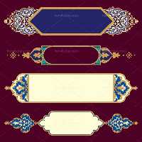 وکتور انواع کادر تذهیب | گرافیک با طعم تربچه