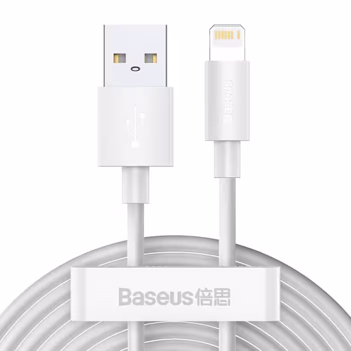 کابل تبدیل USB به لایتنینگ باسئوس مدل Simple Wisdom طول 1.5 متر