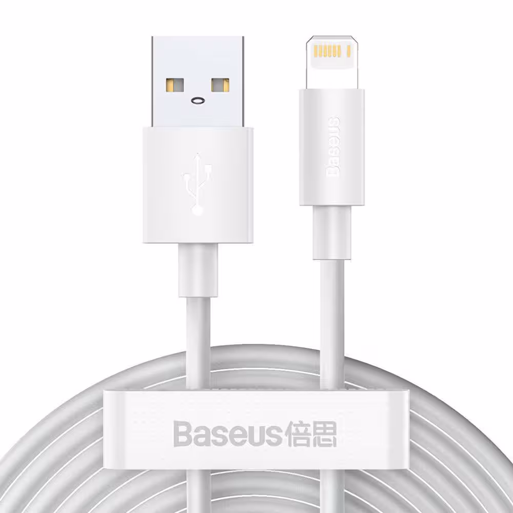 کابل تبدیل USB به لایتنینگ باسئوس مدل Simple Wisdom طول 1.5 متر