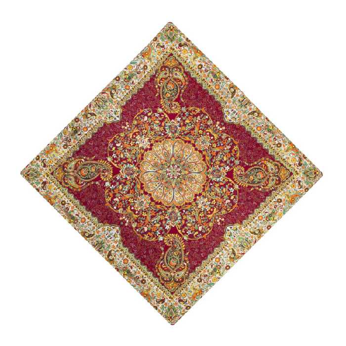  ست 5 تکه رومیزی ترمه نگین خاتم طرح افشار کد ZRSH