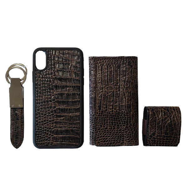 کاور مدل چرم مناسب برای گوشی موبایل اپل iphone xs به همراه کیف پول و جاکلیدی و کیف ایرپاد