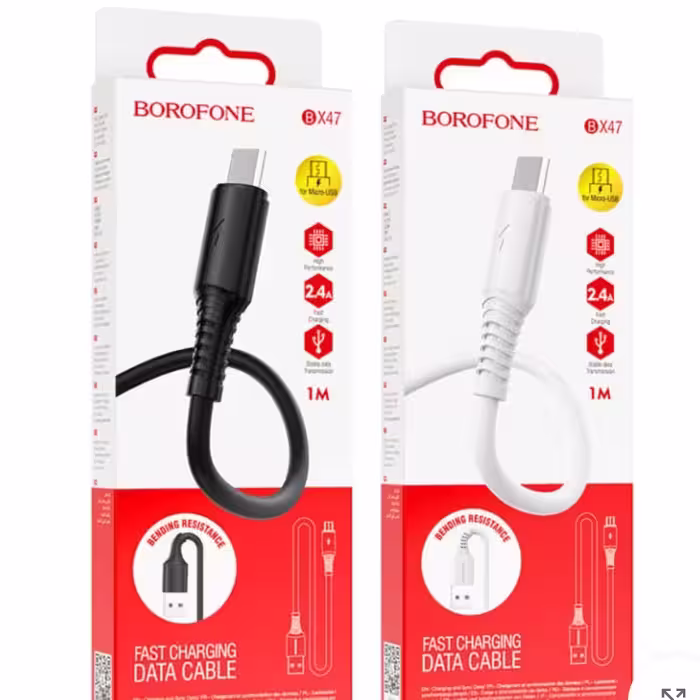 کابل شارژ میکرو بروفون مدل BX47 به طول 1 متر
