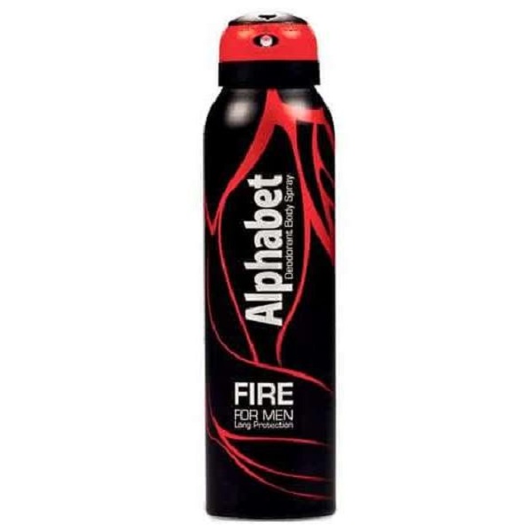 اسپری ضد تعریق مردانه آلفابت مدل fire حجم 150 میلی لیتر