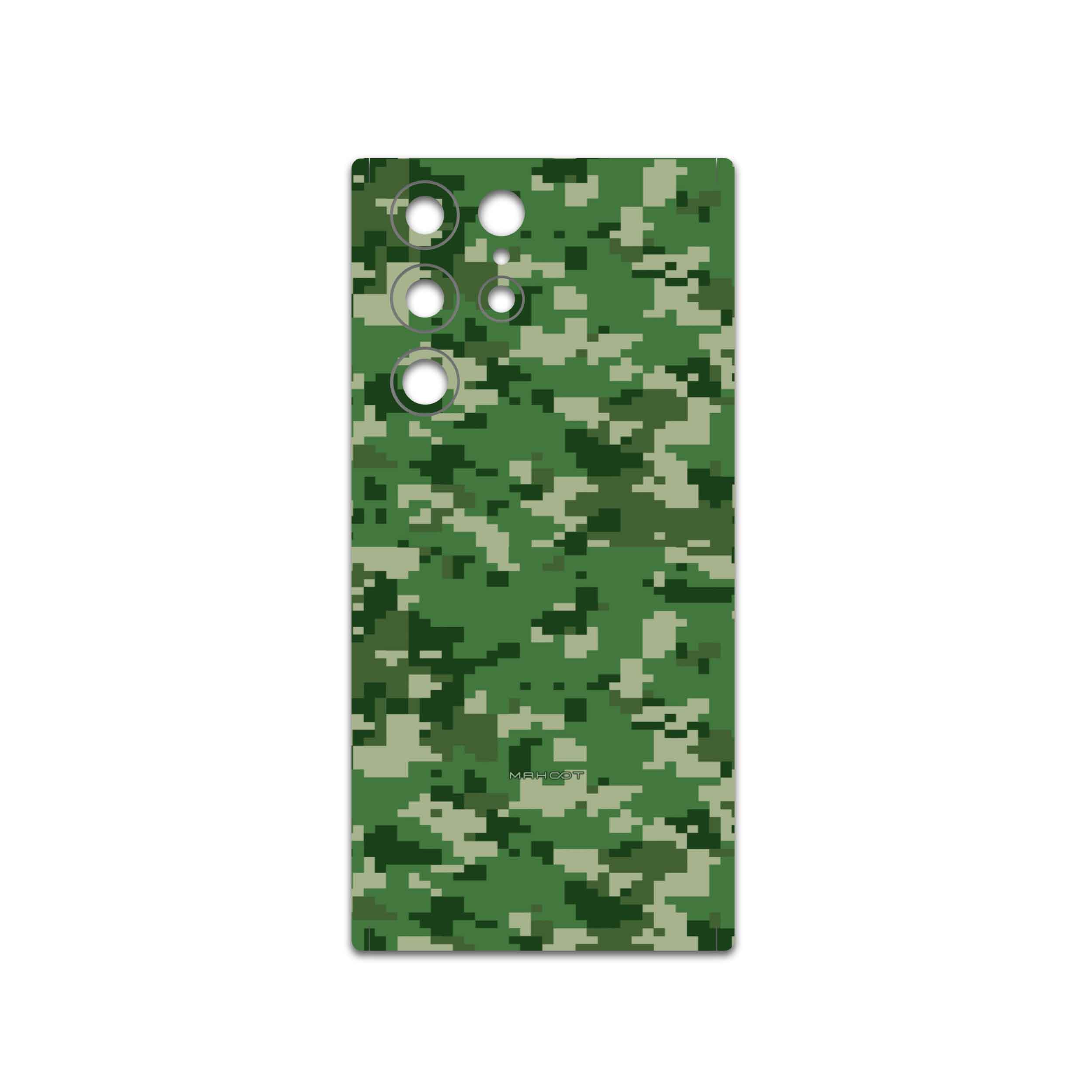 برچسب پوششی ماهوت مدل Army-Green-Pixel مناسب برای گوشی موبایل سامسونگ Galaxy S22 Ultra 5G