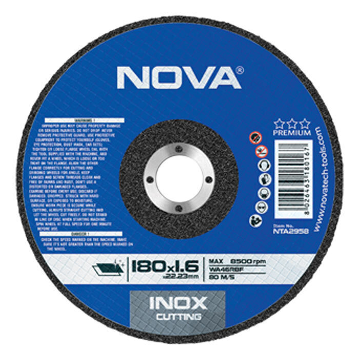 صفحه برش استیل نووا مدل 2958 سایز 180 میلیمتری