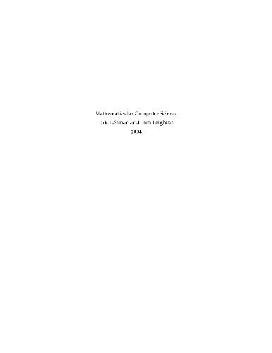 خرید و دانلود نسخه کامل کتاب Mathematics for computer science