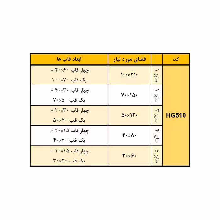 تابلو مدل Maha-HG510 مجموعه 5 عددی