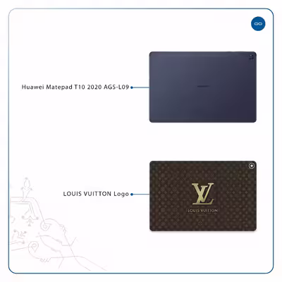 برچسب پوششی ماهوت مدل LOUIS-VUITTON-Logo مناسب برای تبلت هوآوی Matepad T10 2020 AGS-L09