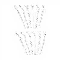 نی نوشیدنی مدل شیشه ای کد A12 مجموعه 12 عددی