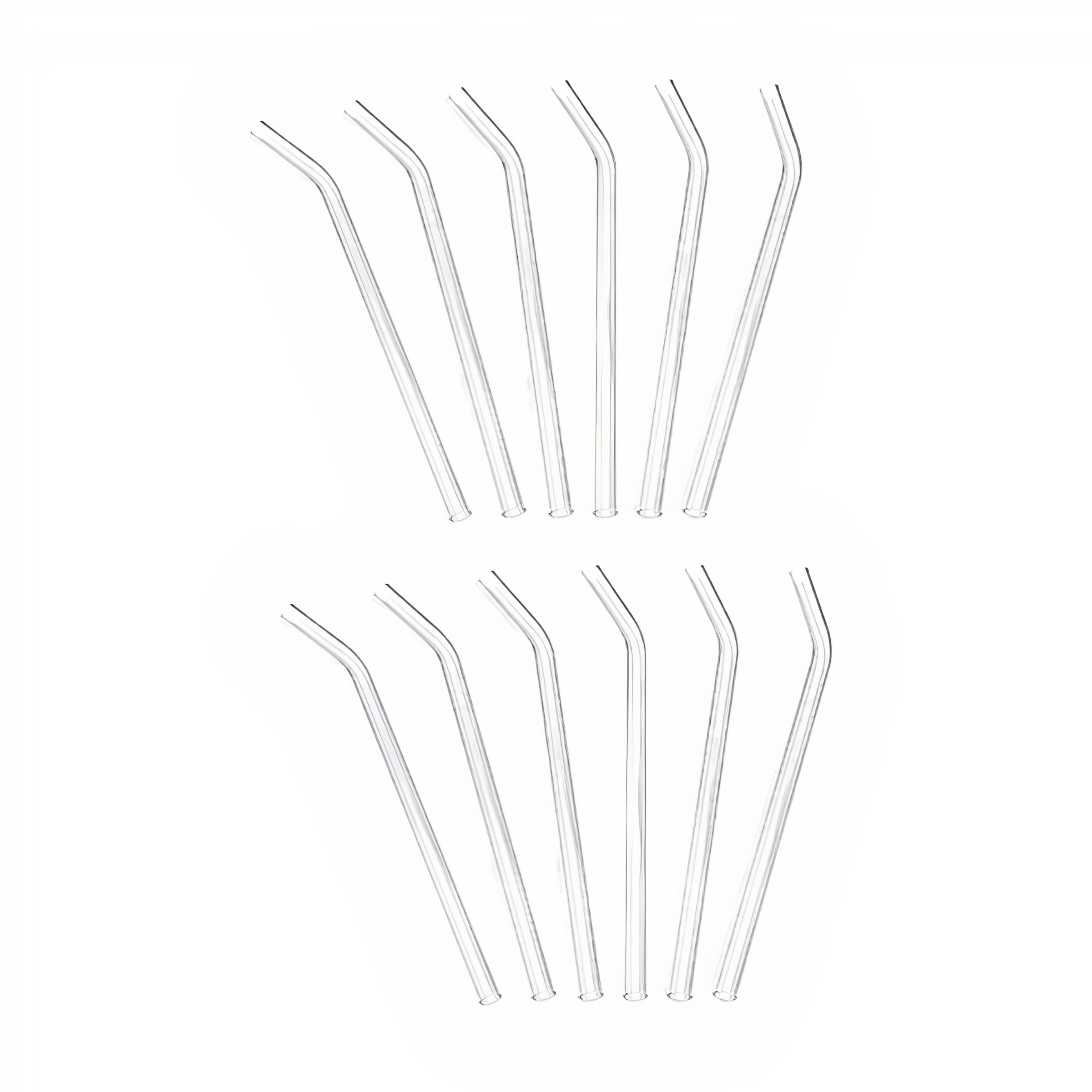 نی نوشیدنی مدل شیشه ای کد A12 مجموعه 12 عددی