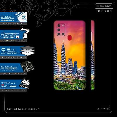 برچسب پوششی ماهوت مدل City of Kuala Lumpur-FullSkin مناسب برای گوشی موبایل سامسونگ Galaxy A21s