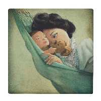  کاشی کارنیلا طرح مادر و کودک در ننو کد wkk3329