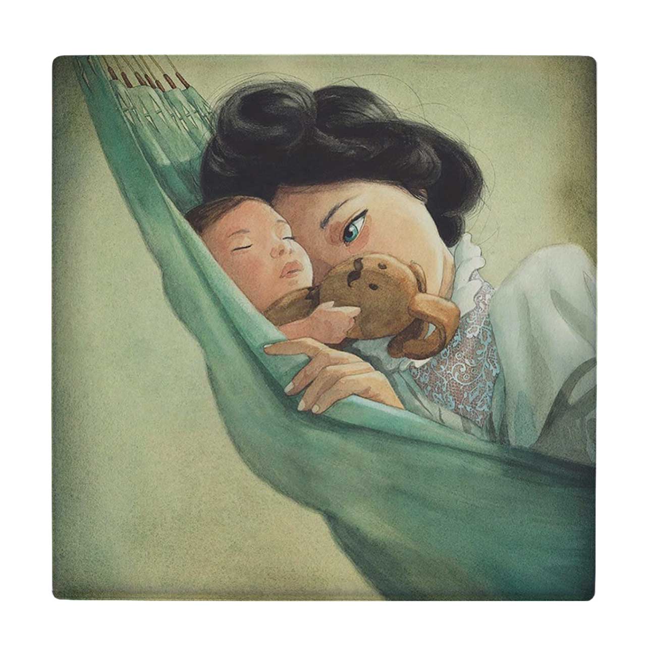  کاشی کارنیلا طرح مادر و کودک در ننو کد wkk3329