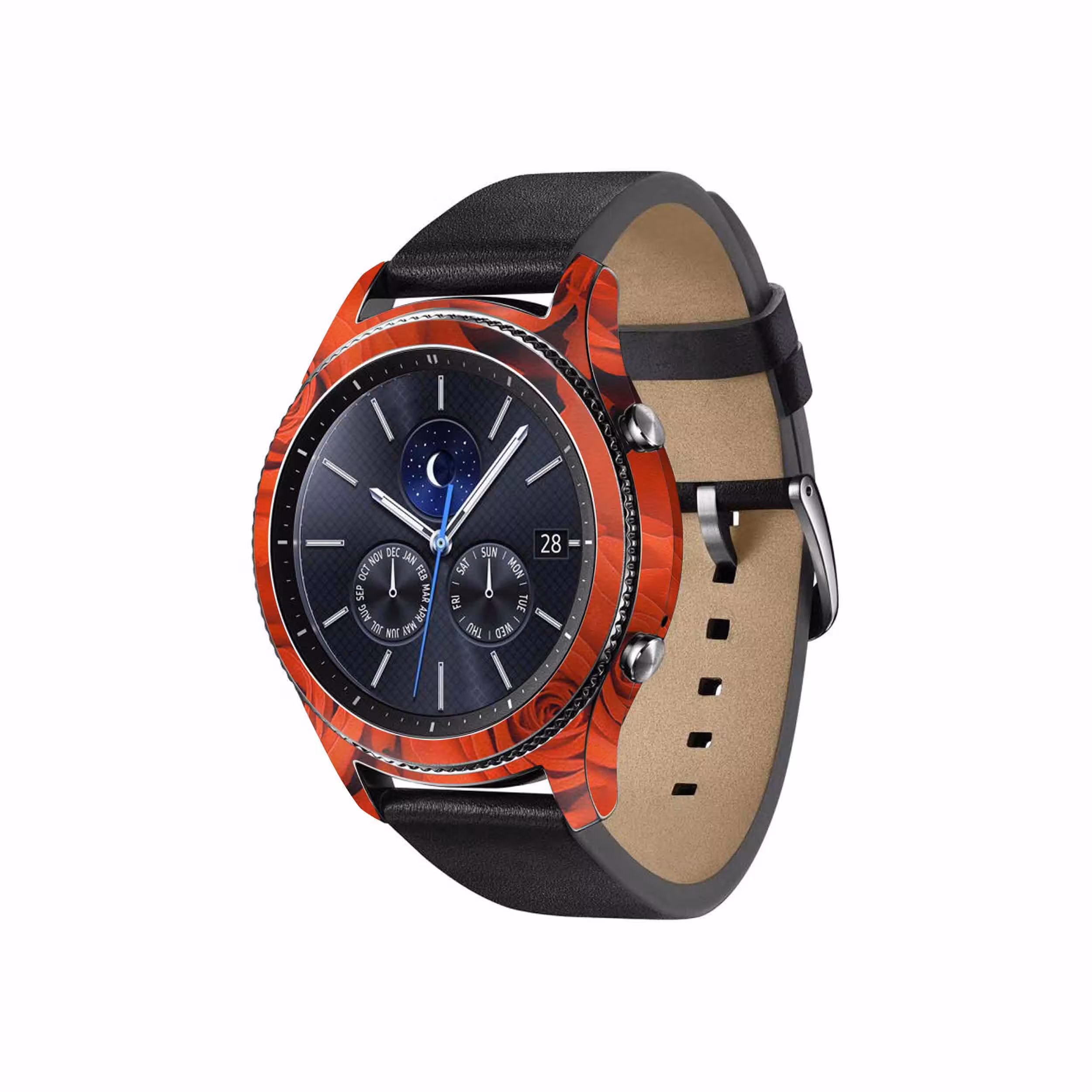 برچسب ماهوت طرح Red-Flower مناسب برای ساعت هوشمند سامسونگ Galaxy Gear S3 Classic
