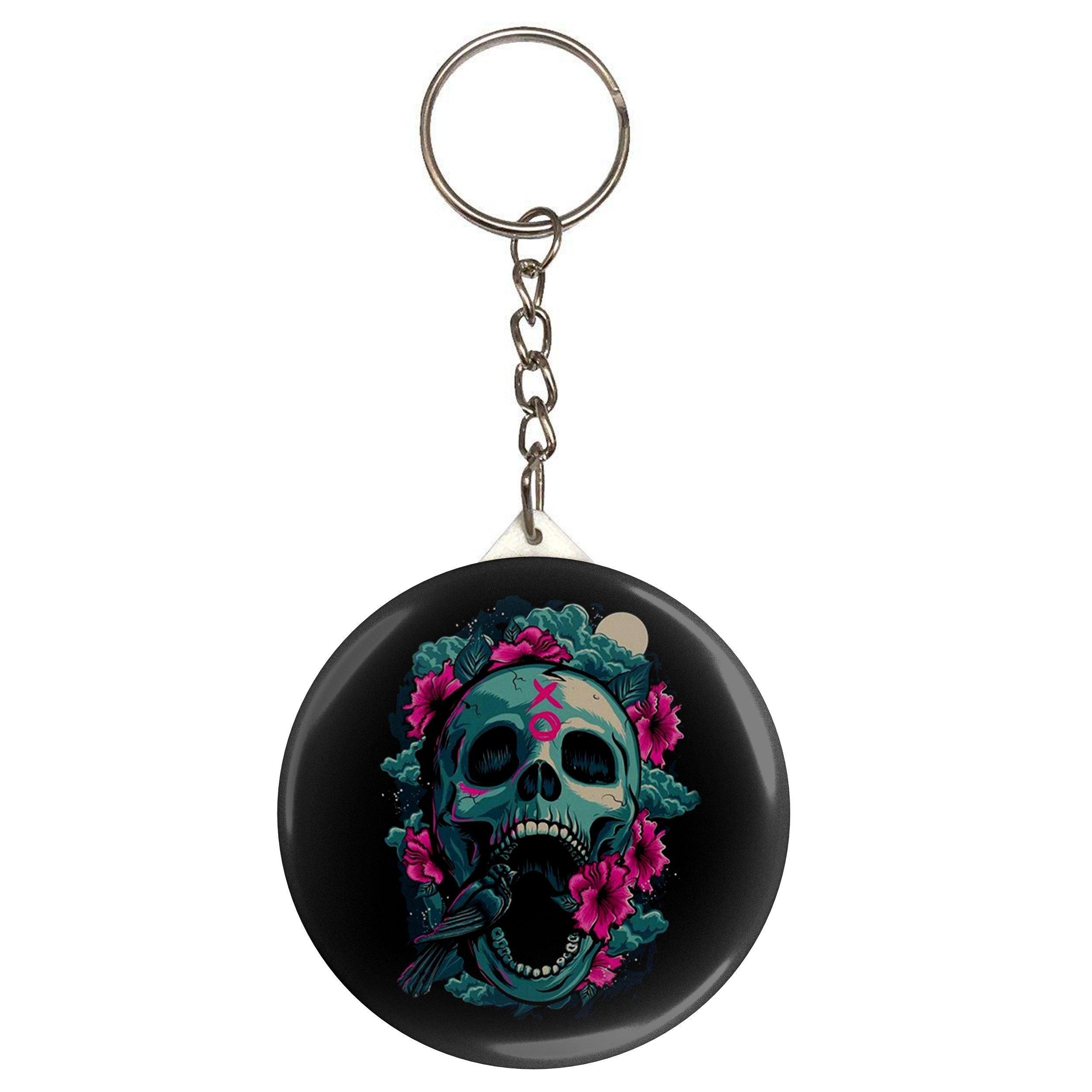 جاکلیدی طرح اسکلت و جمجمه گل مدل S5145