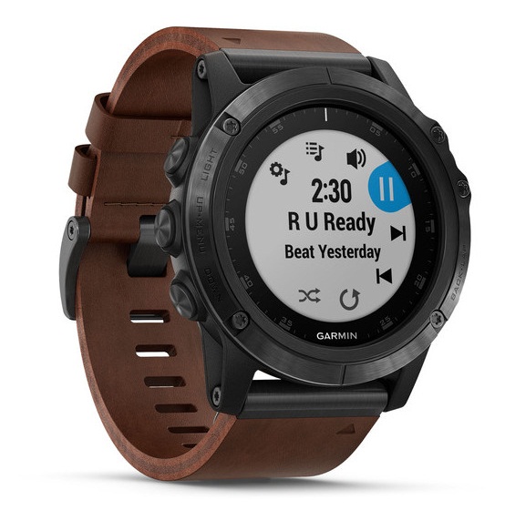 ساعت و جی پی اس ورزشی گارمین مدل Fenix 5X Plus Leather GPS Watch