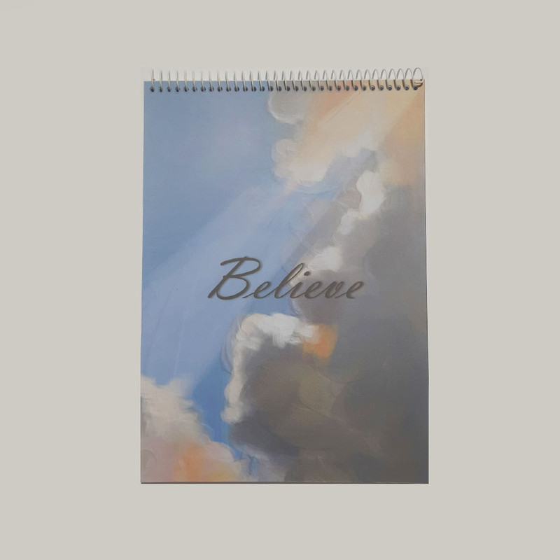 دفتر شطرنجی 100 برگ طرح Believe | چاوه