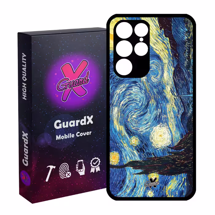 کاور گارد ایکس طرح Starry Night مدل Glass10110 مناسب برای گوشی موبایل سامسونگ Galaxy S22 Ultra