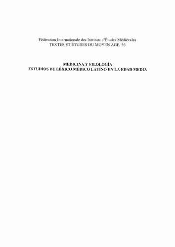 خرید و دانلود نسخه کامل کتاب Medicina y Filología. Estudios de léxico médico latino en la Edad Media