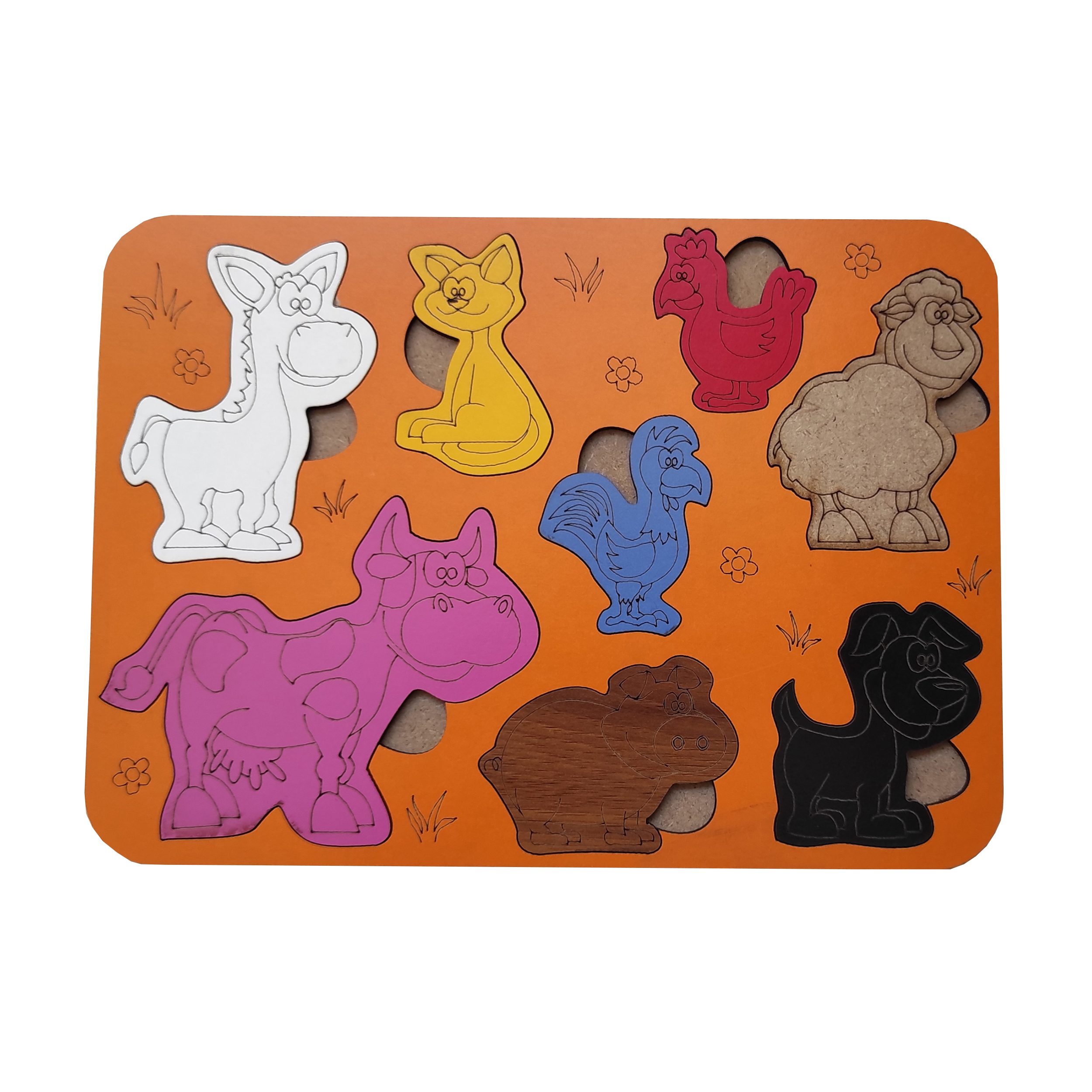 پازل 8 تکه مدل حیوانات اهلی کد WPZL-018